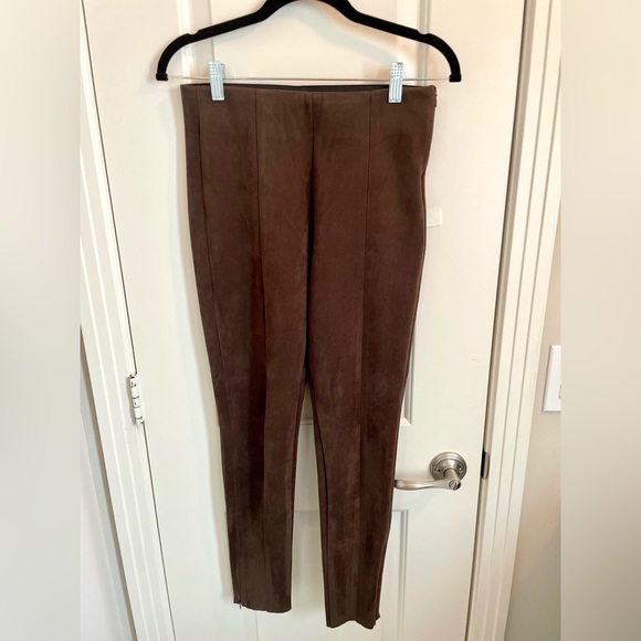 faux suede leggings zara